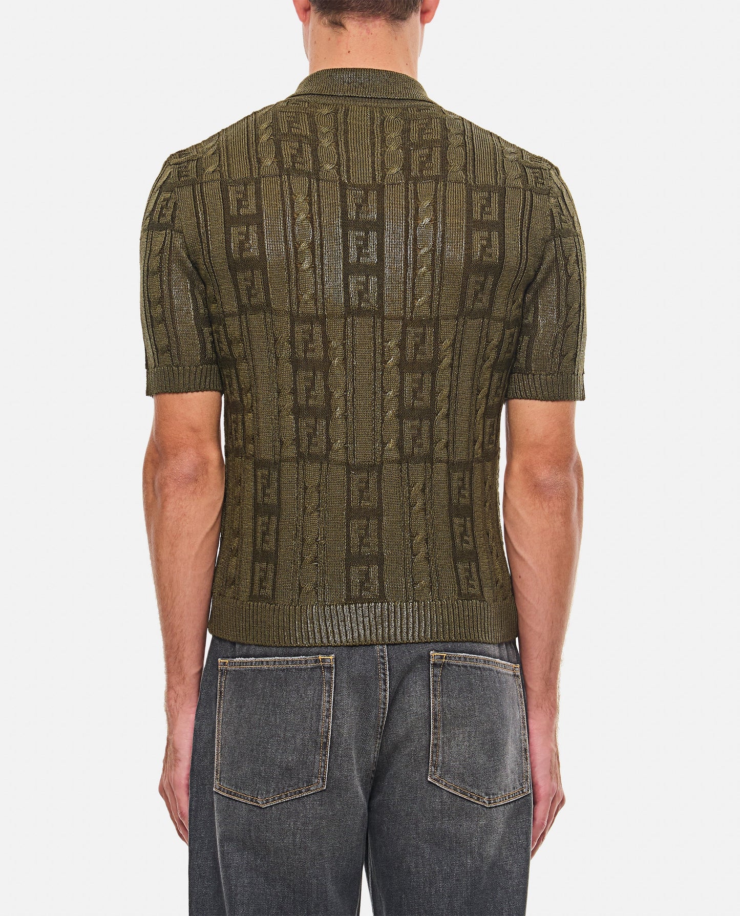 Fendi Men Polo Lurex