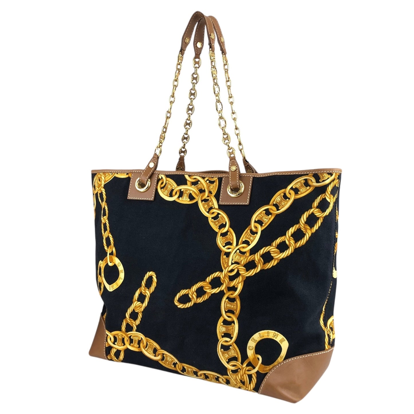 CELINE Chain Shoulder bag Totebag Black vskgie