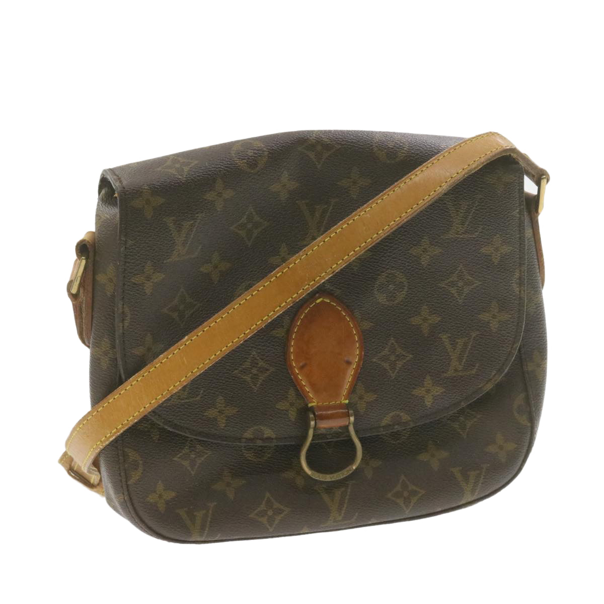 LOUIS VUITTON Monogram Saint Cloud GM Shoulder Bag LV Auth am978g