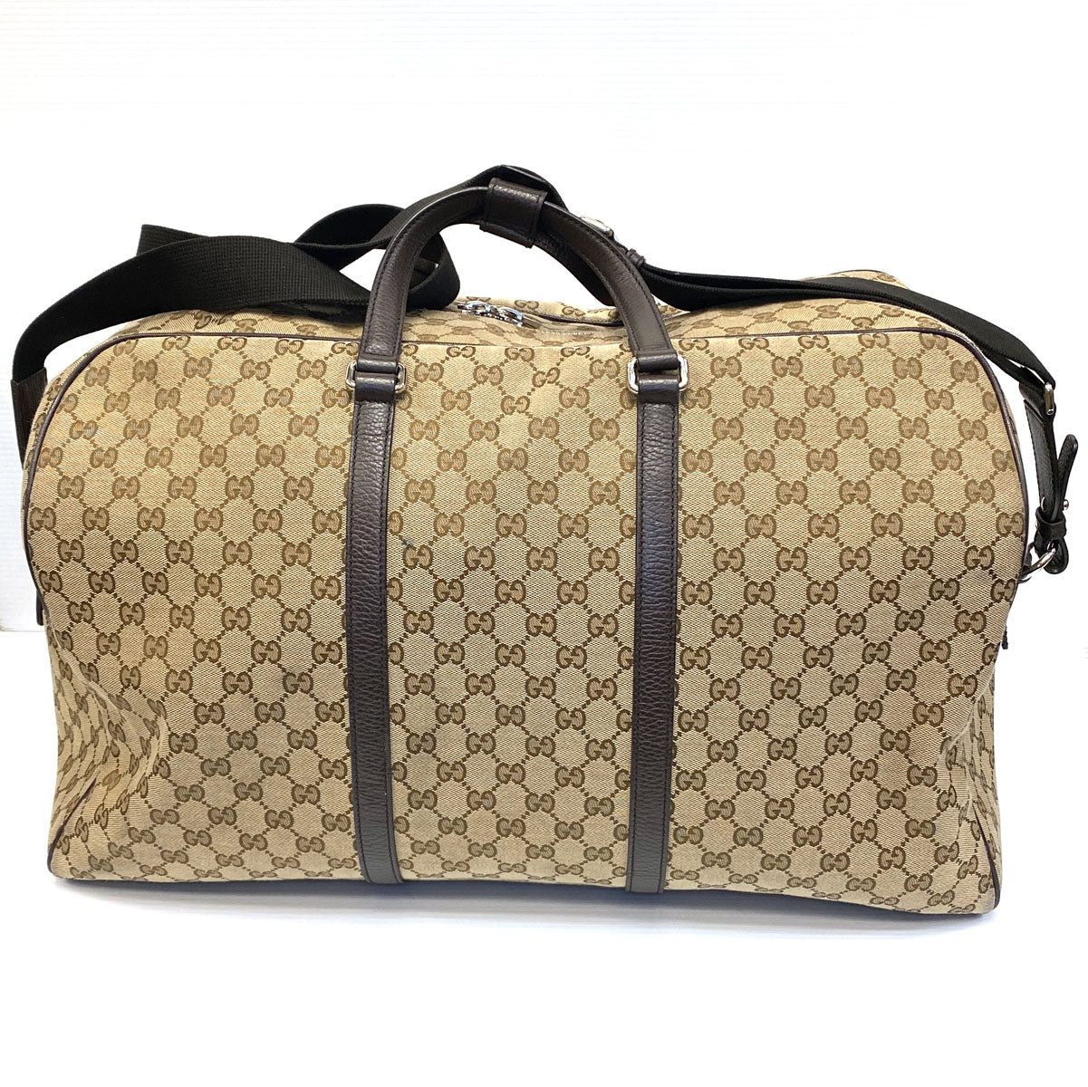 Gucci Nylon Leather Canvas Shoulder Bag
