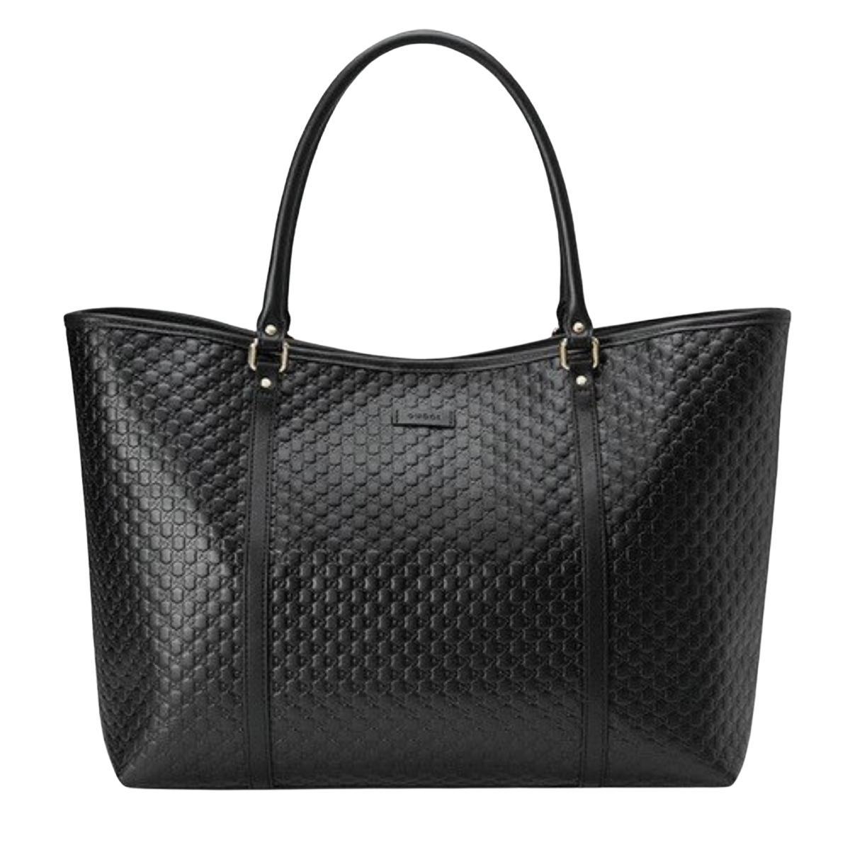 Gucci Green Leather Monogram Tote