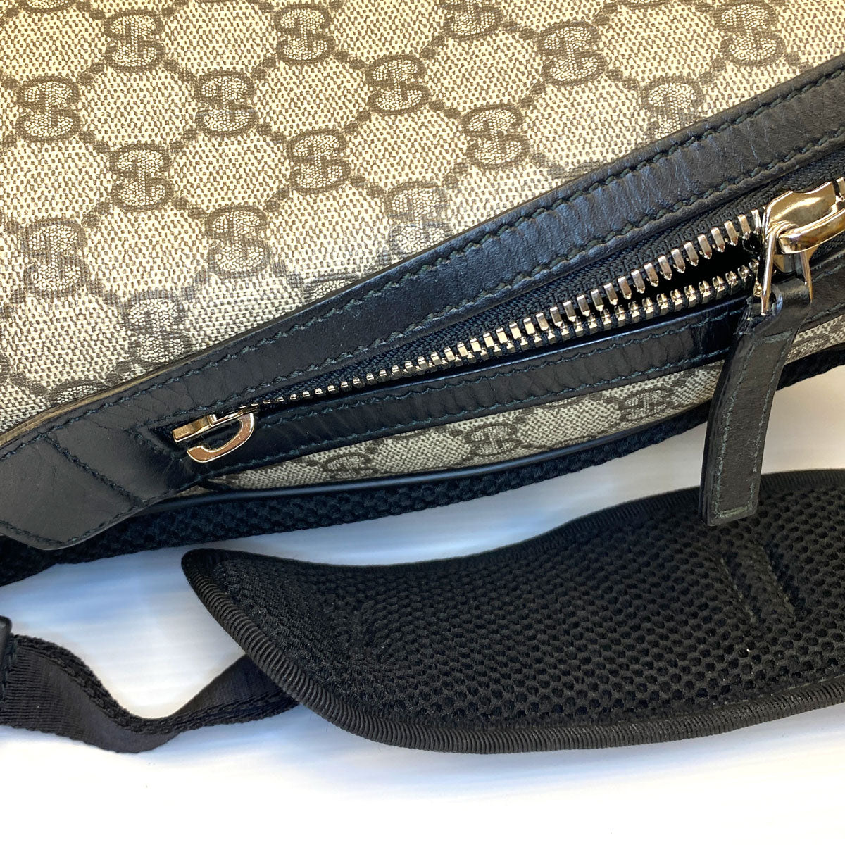 Gucci Monogram Nylon Leather Canvas Shoulder Bag