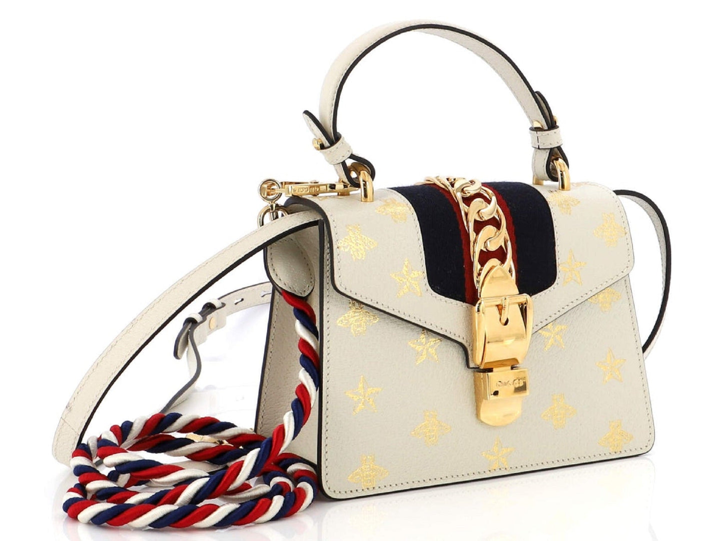 Gucci Lou Monogram Chain Leather Crossbody