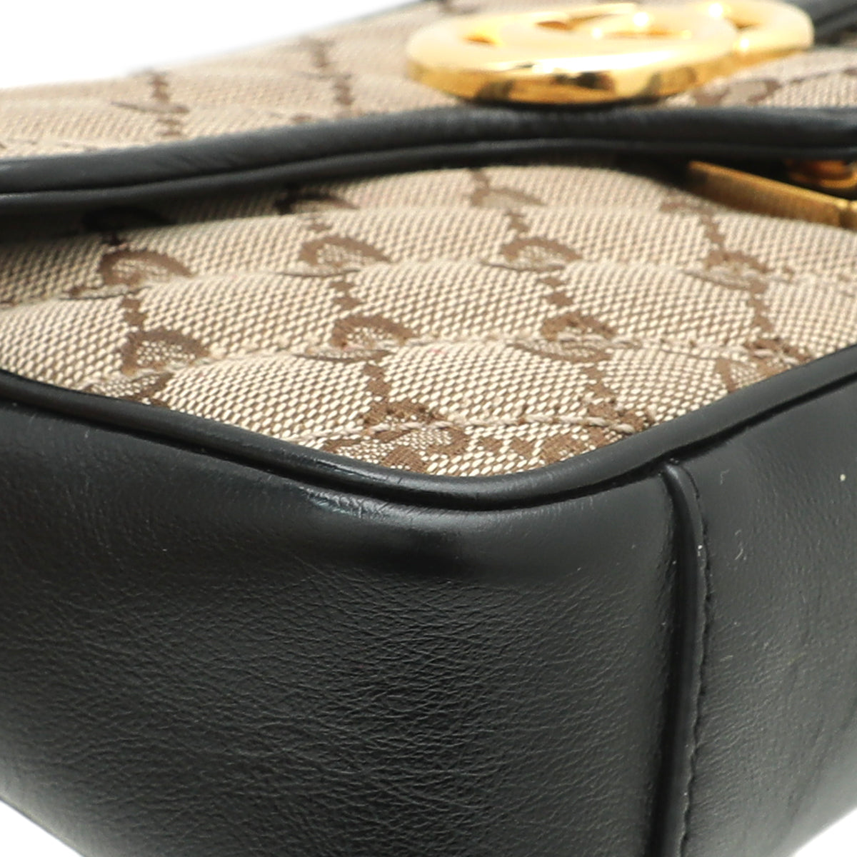 Gucci Leather Canvas Shoulder Bag