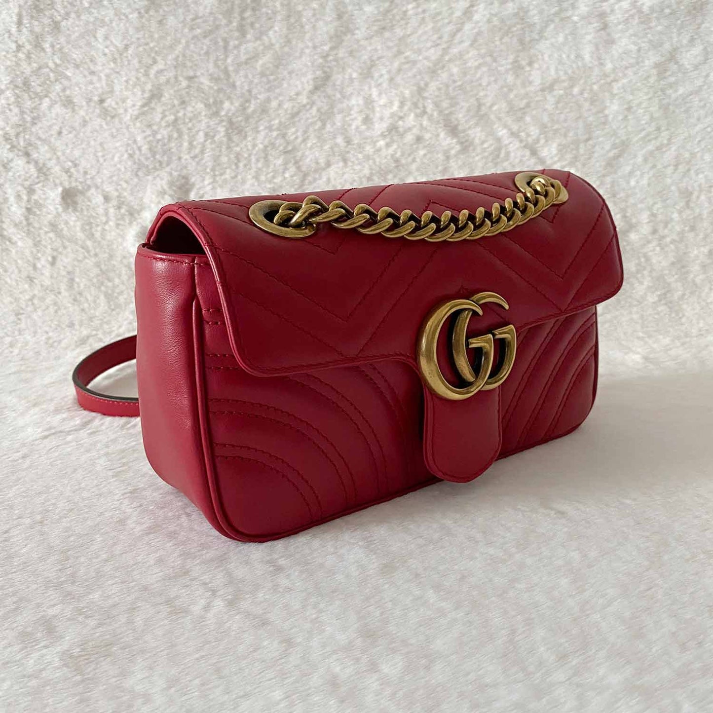 Gucci GG Marmont Leather Chain Shoulder Bag Style 5