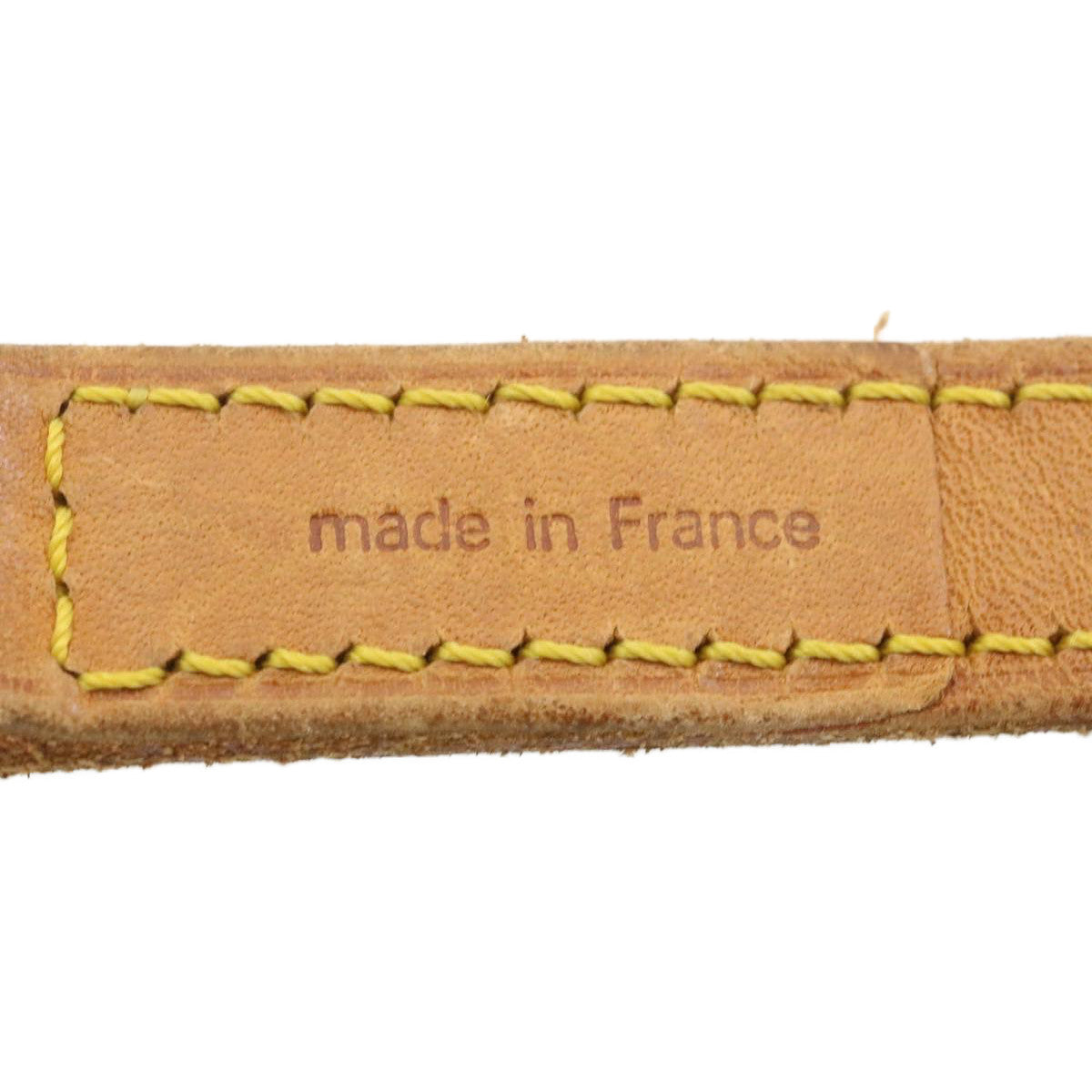 LOUIS VUITTON Shoulder Strap Leather Beige LV hk278