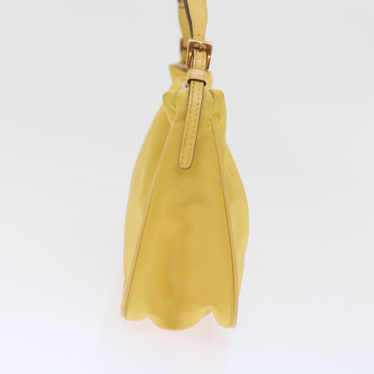 Prada Chain Shoulder Bag Nylon Yellow