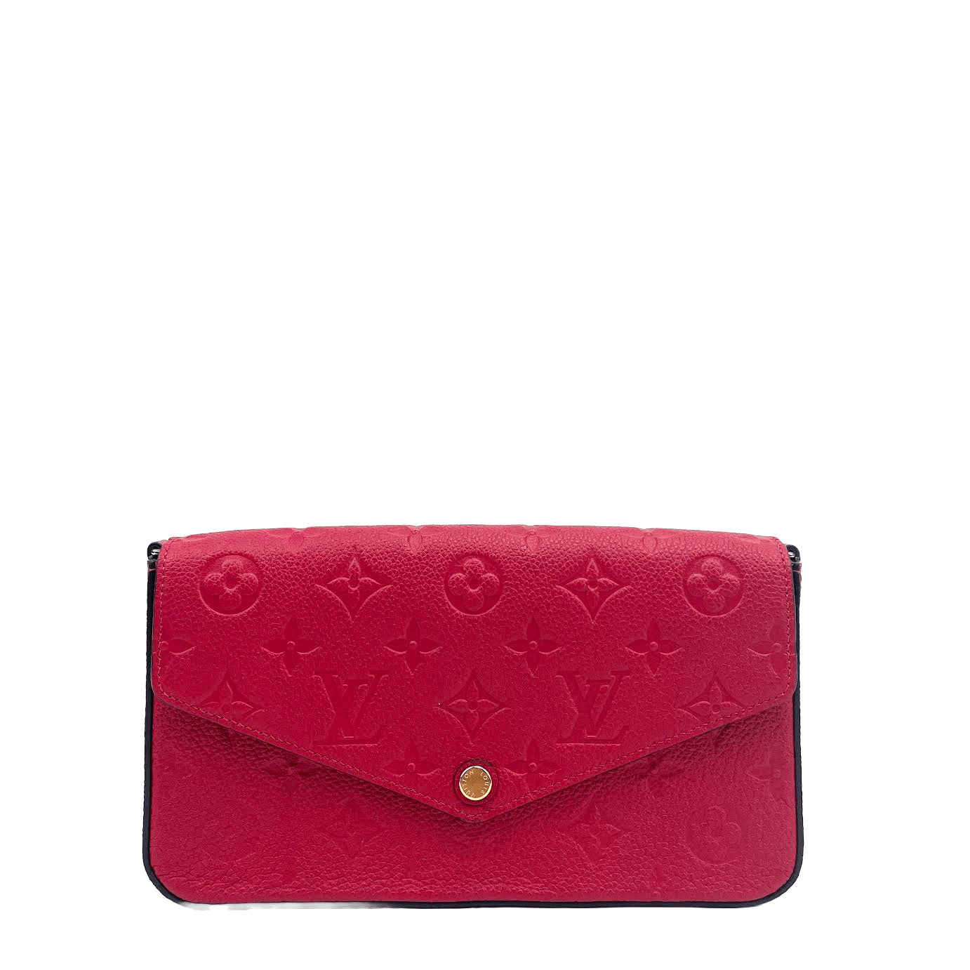 LOUIS VUITTON Monogram Empreinte Pochette Félicie -Red Clutch