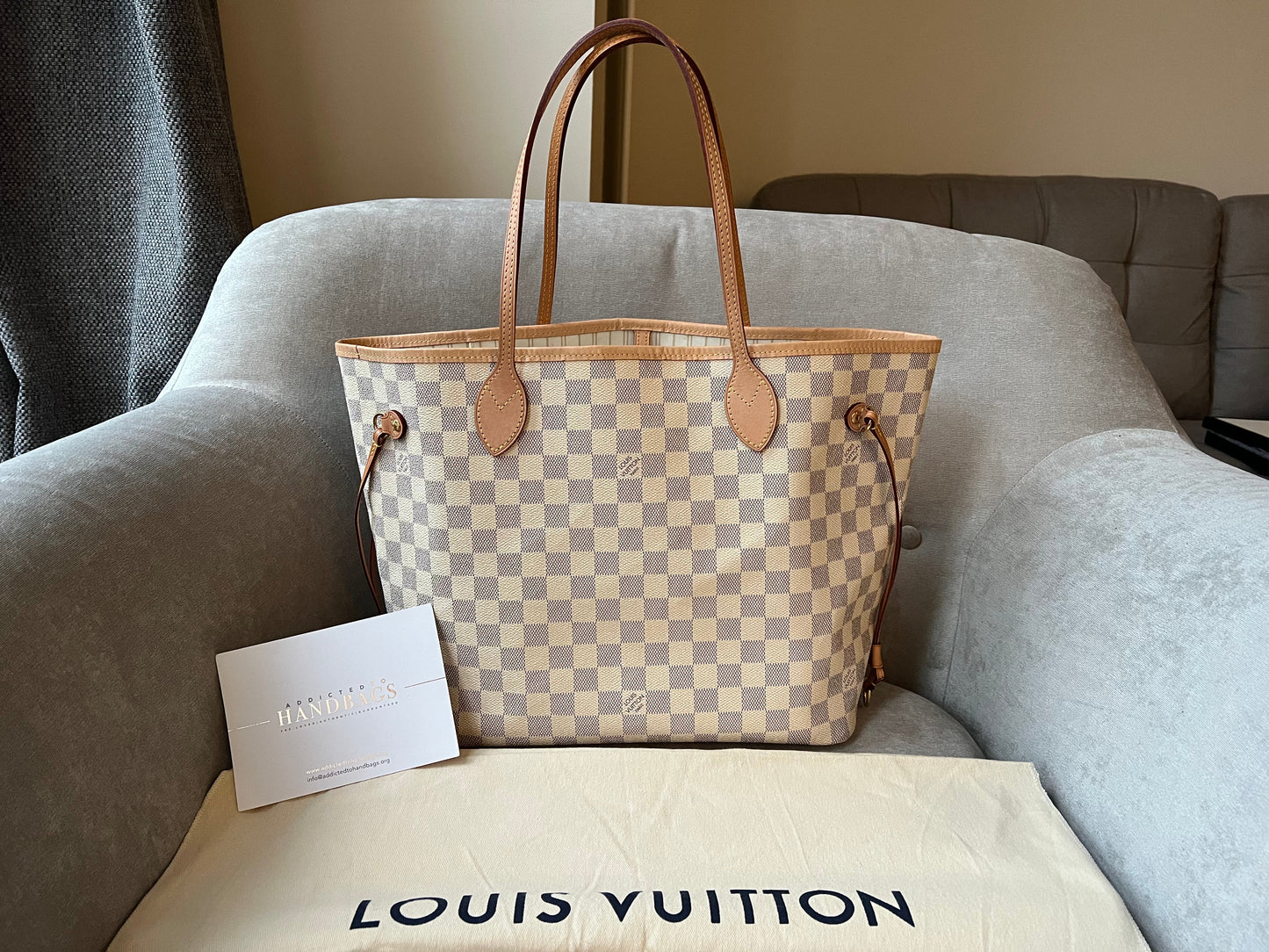 Louis Vuitton Neverfull MM Damier Azur (RRP £1,410) Tote