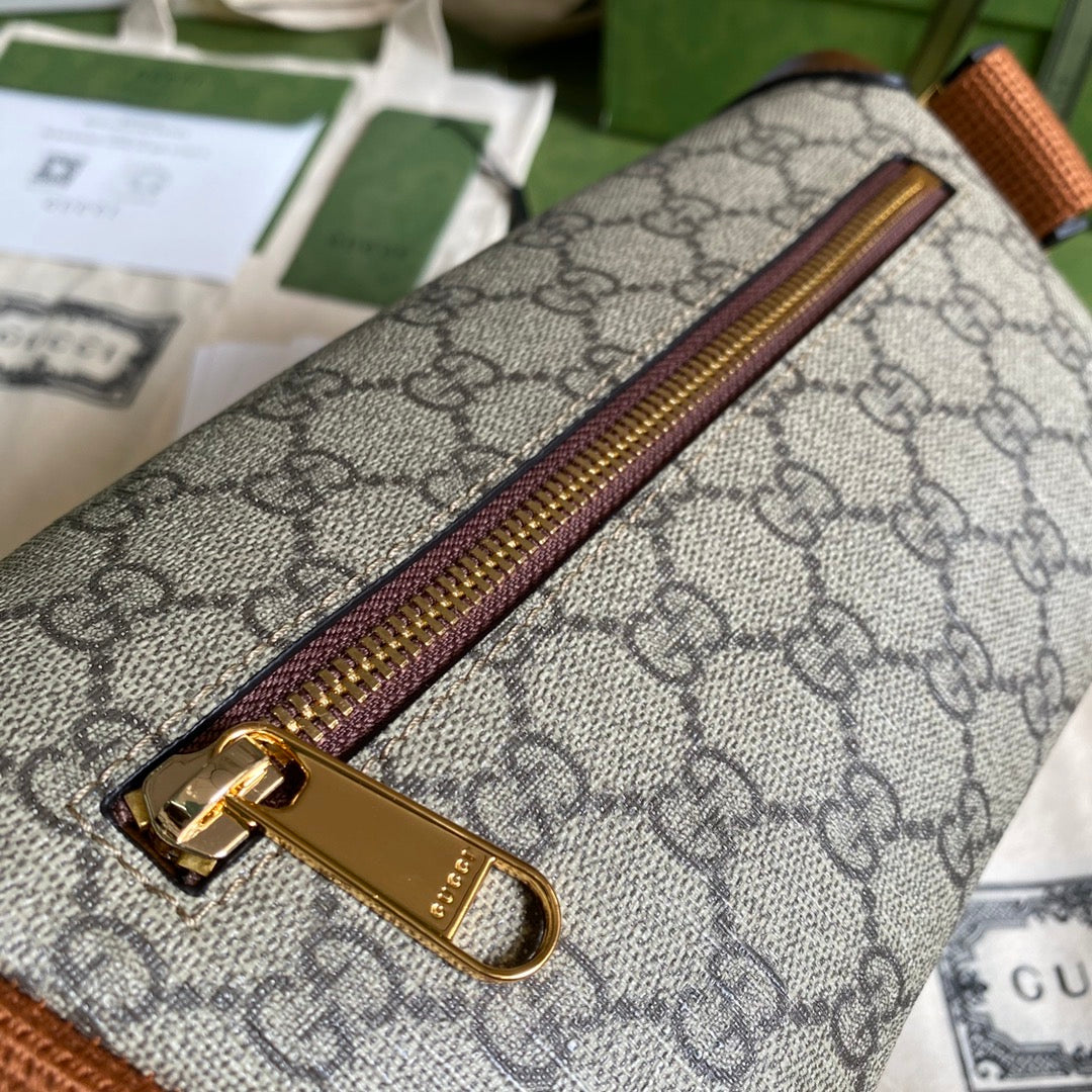 Gucci Monogram Leather Canvas Crossbody
