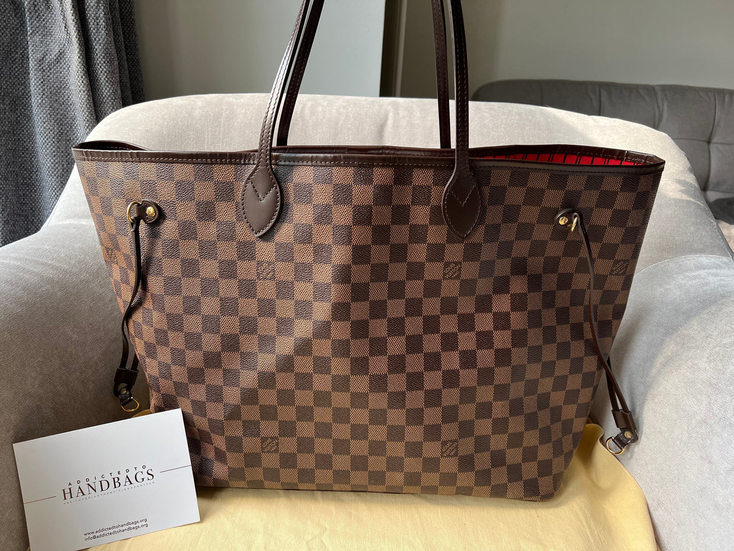 Louis Vuitton Neverfull GM Damier Ebene Cherry Interior (RRP £1,450) Tote