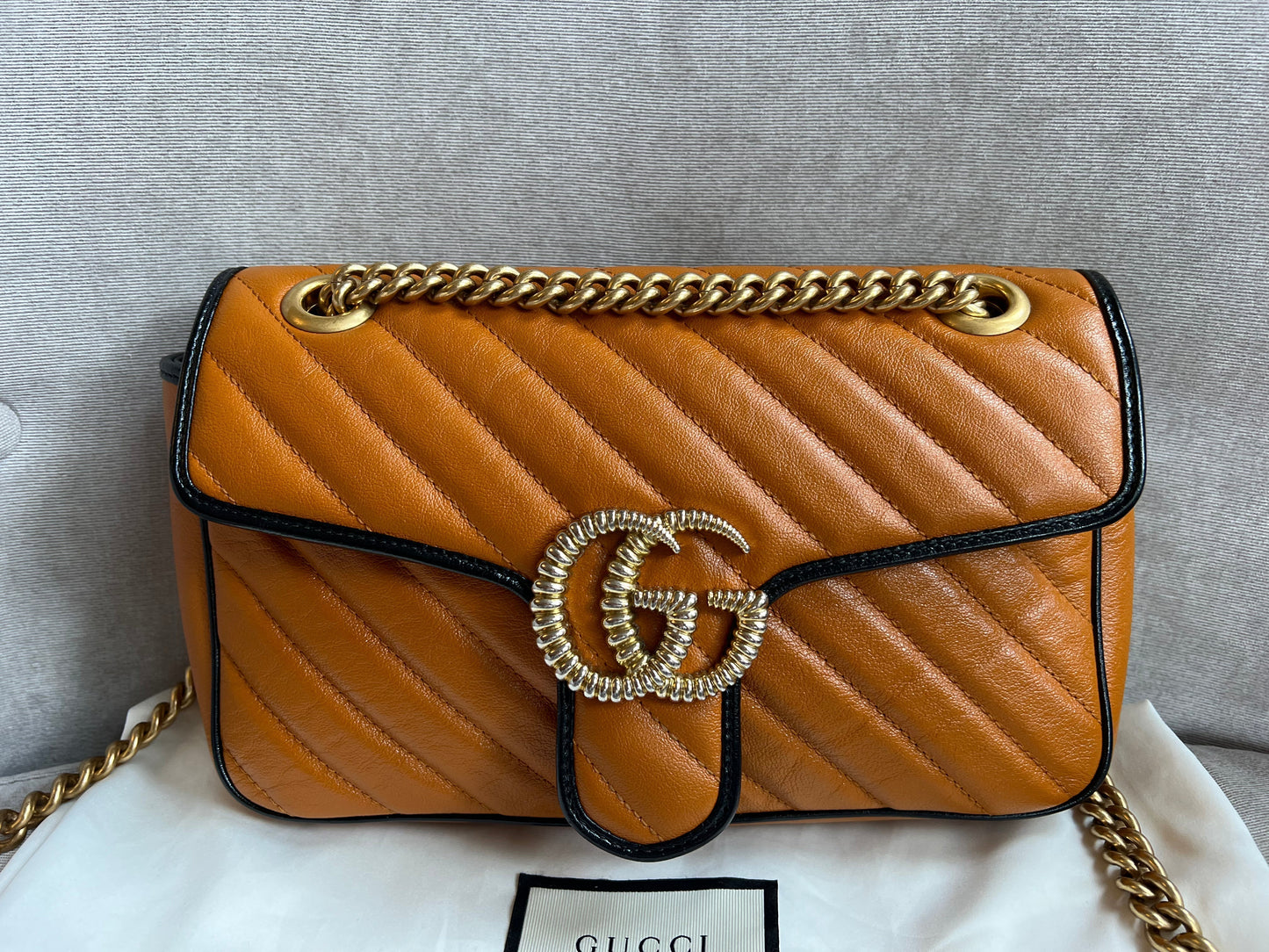 Gucci Lou Chain Leather Shoulder Bag