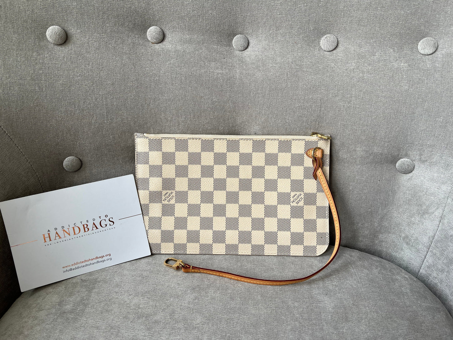 Louis Vuitton Pouch (from Neverfull MM) in Damier Azur Tote