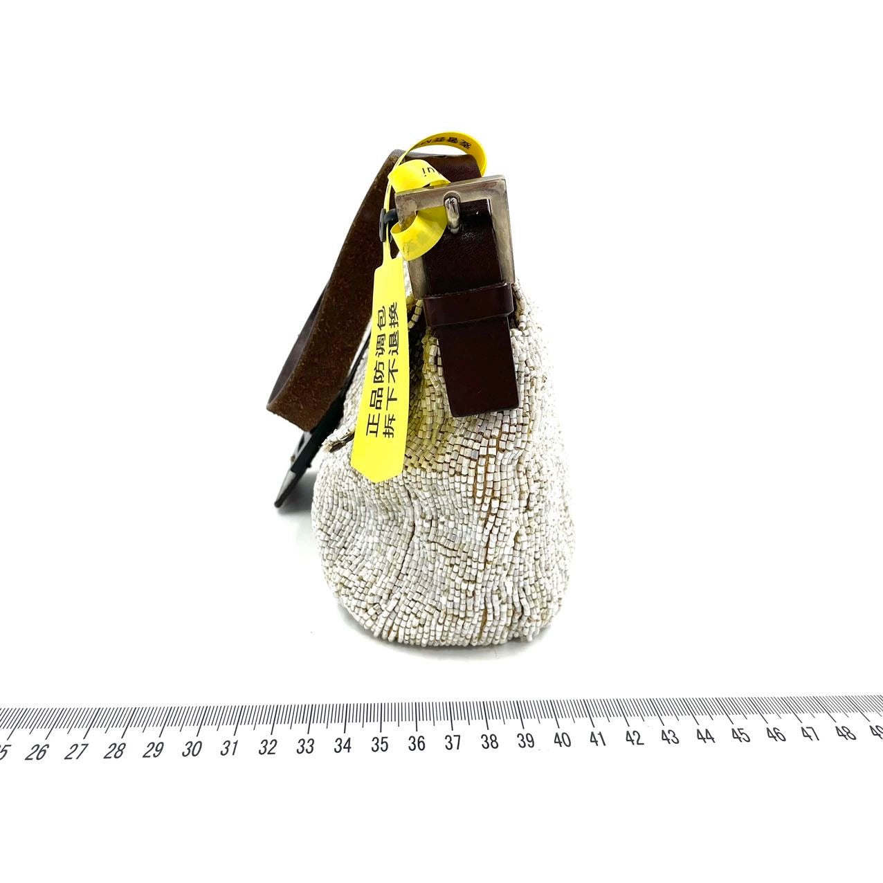 FENDI Baguette White beads