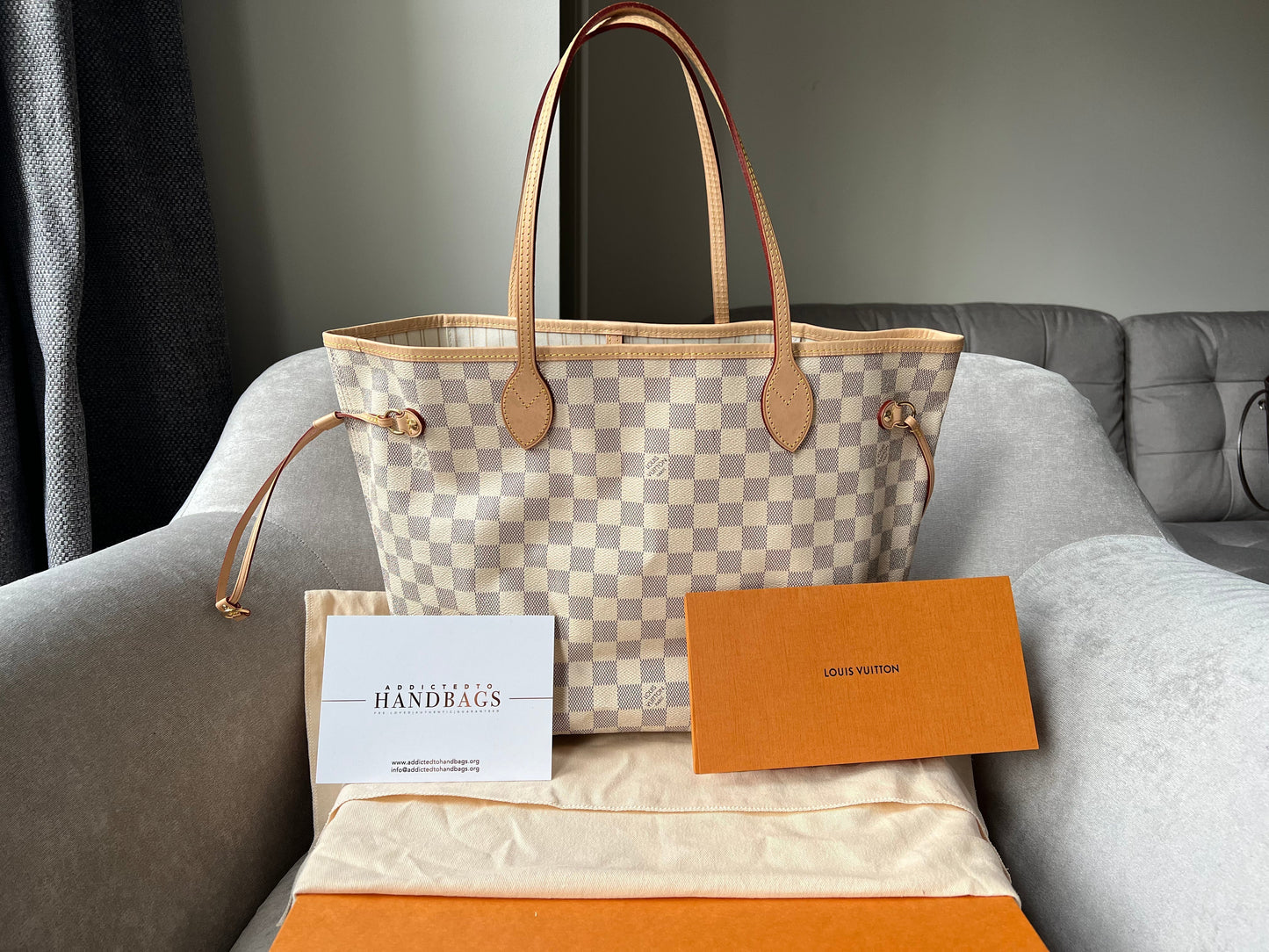 Louis Vuitton Neverfull MM Damier Azur (RRP £1,410) Tote