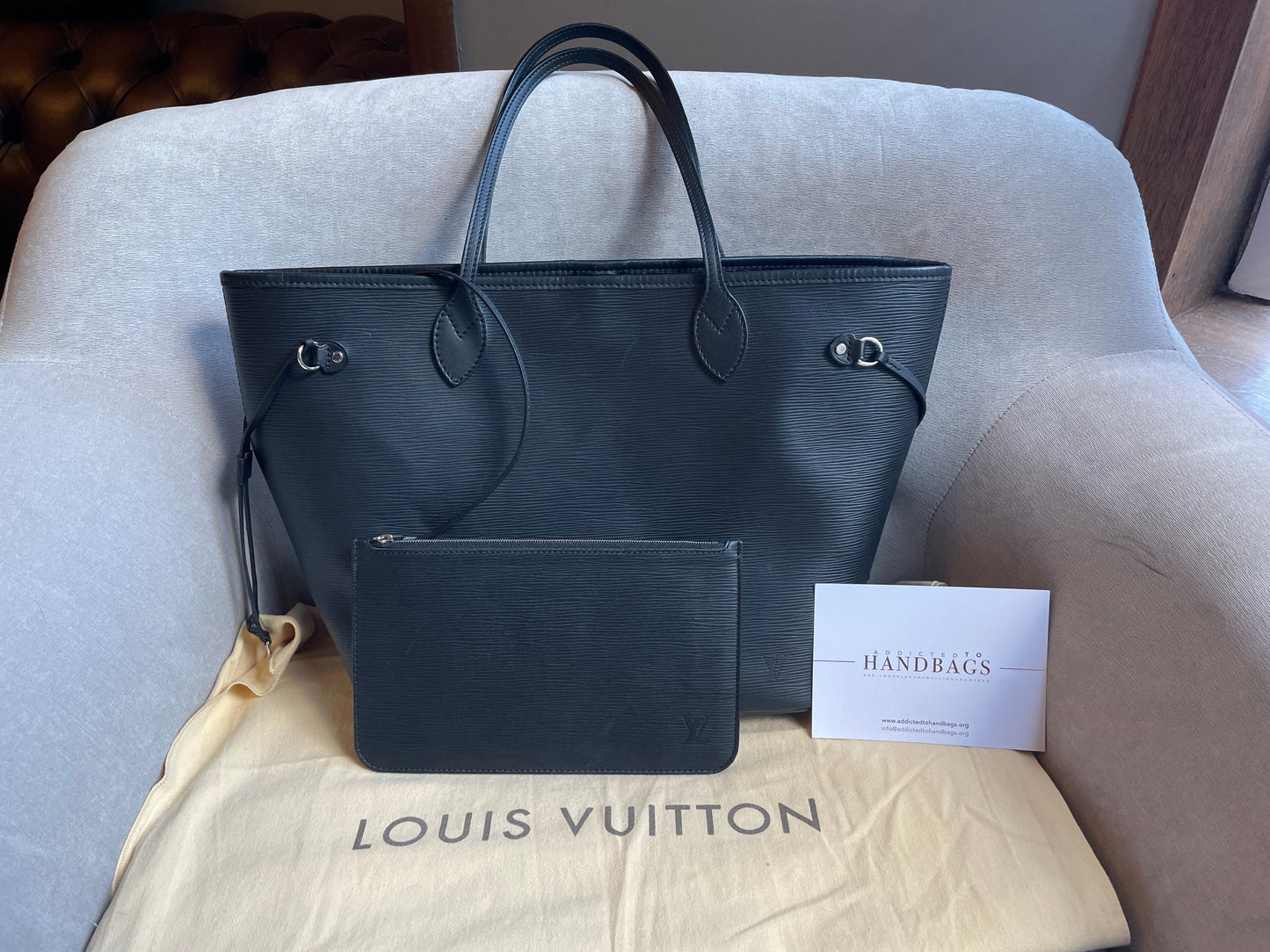 Louis Vuitton Neverfull MM Black Epi Leather (RRP £1,740) Tote
