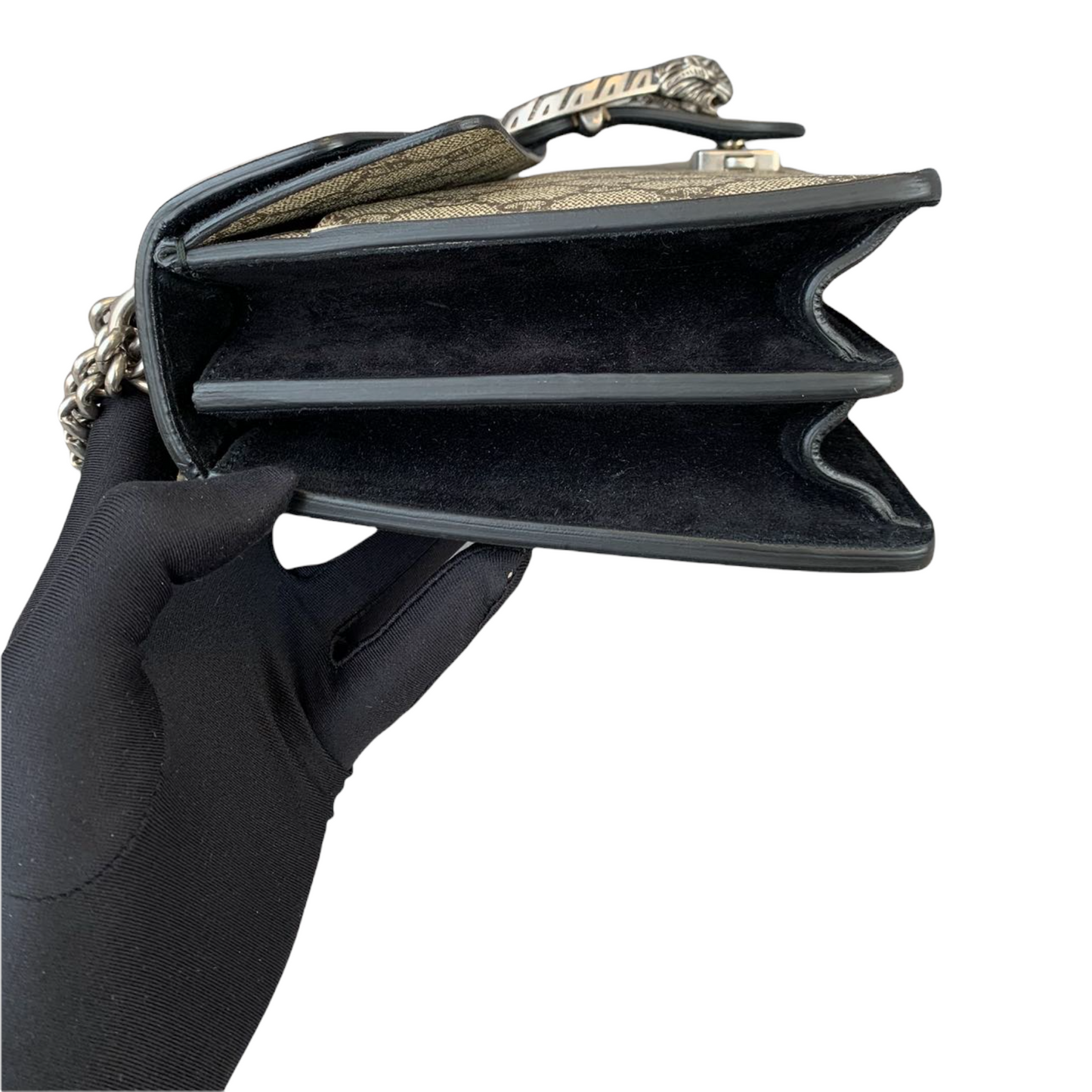 Gucci Monogram Chain Leather Shoulder Bag