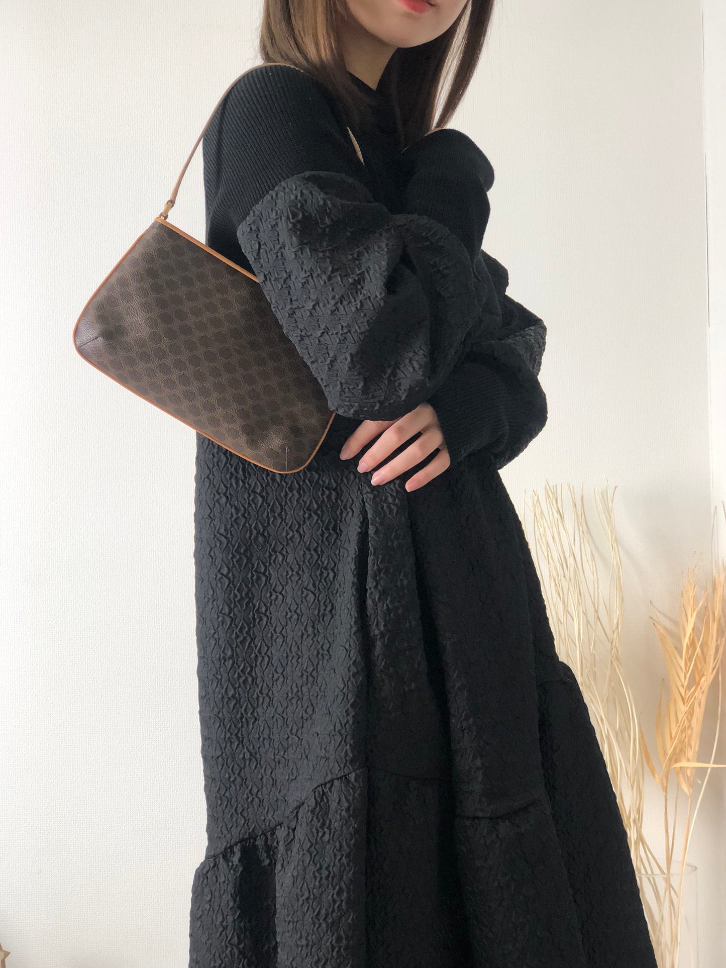 CELINE Macadam Small Shoulderbag Hobobag Brown 5ief4p