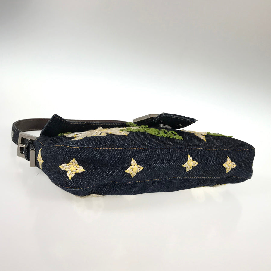 FENDI flower denim bucket bag Handbag