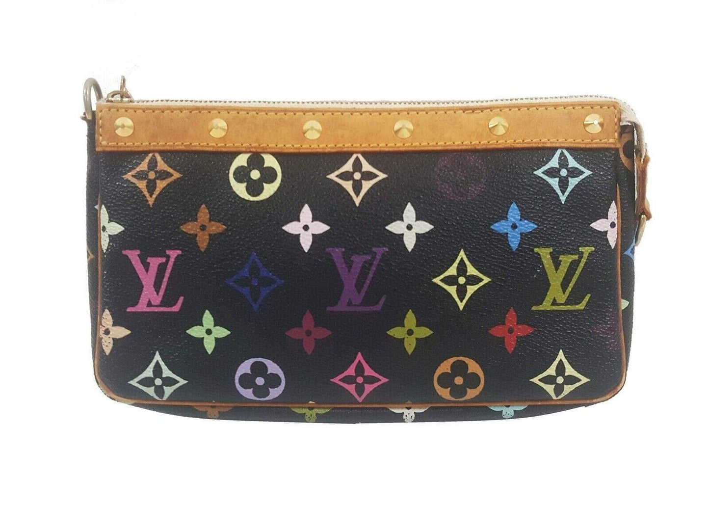 Louis Vuitton Monogram Multicolor Pochette Accessoires Pouch Black Clutch