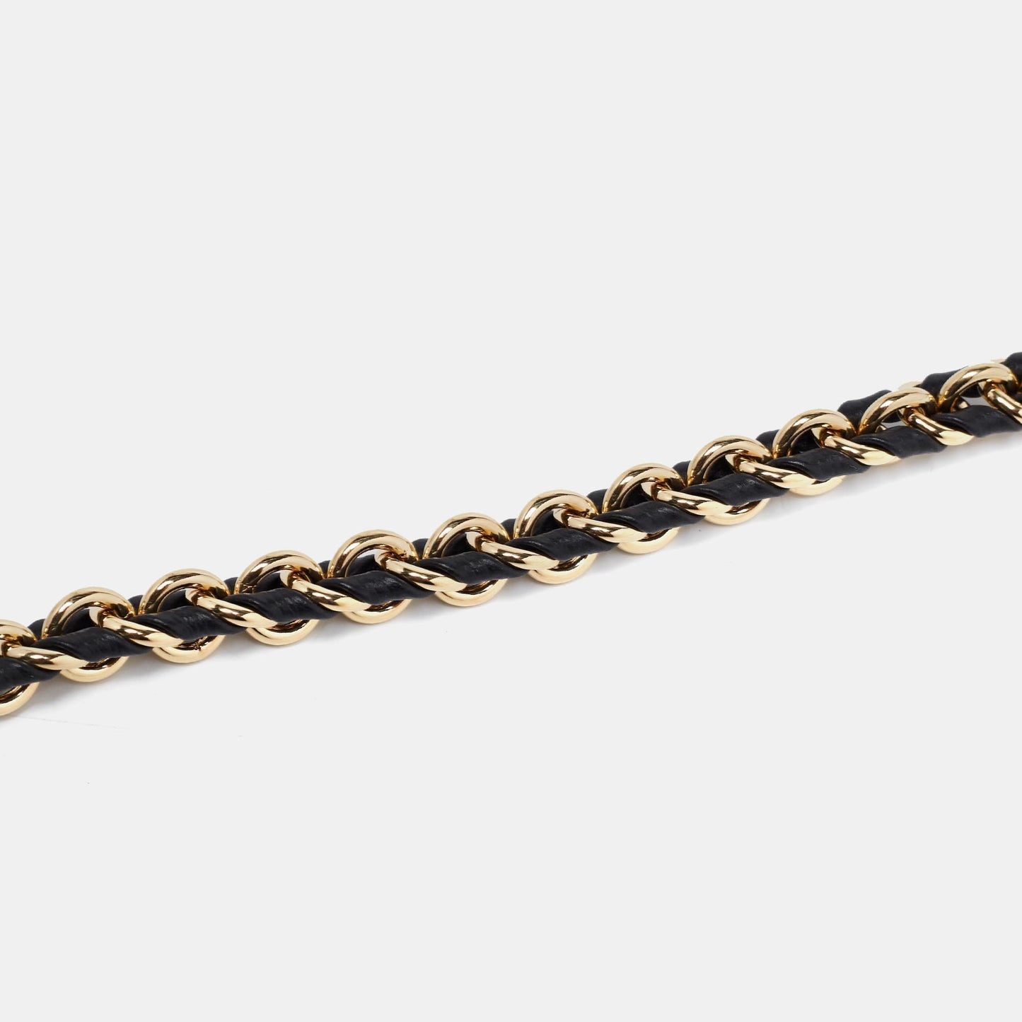 Louis Vuitton Black Braided Leather Chain Shoulder Bag Strap