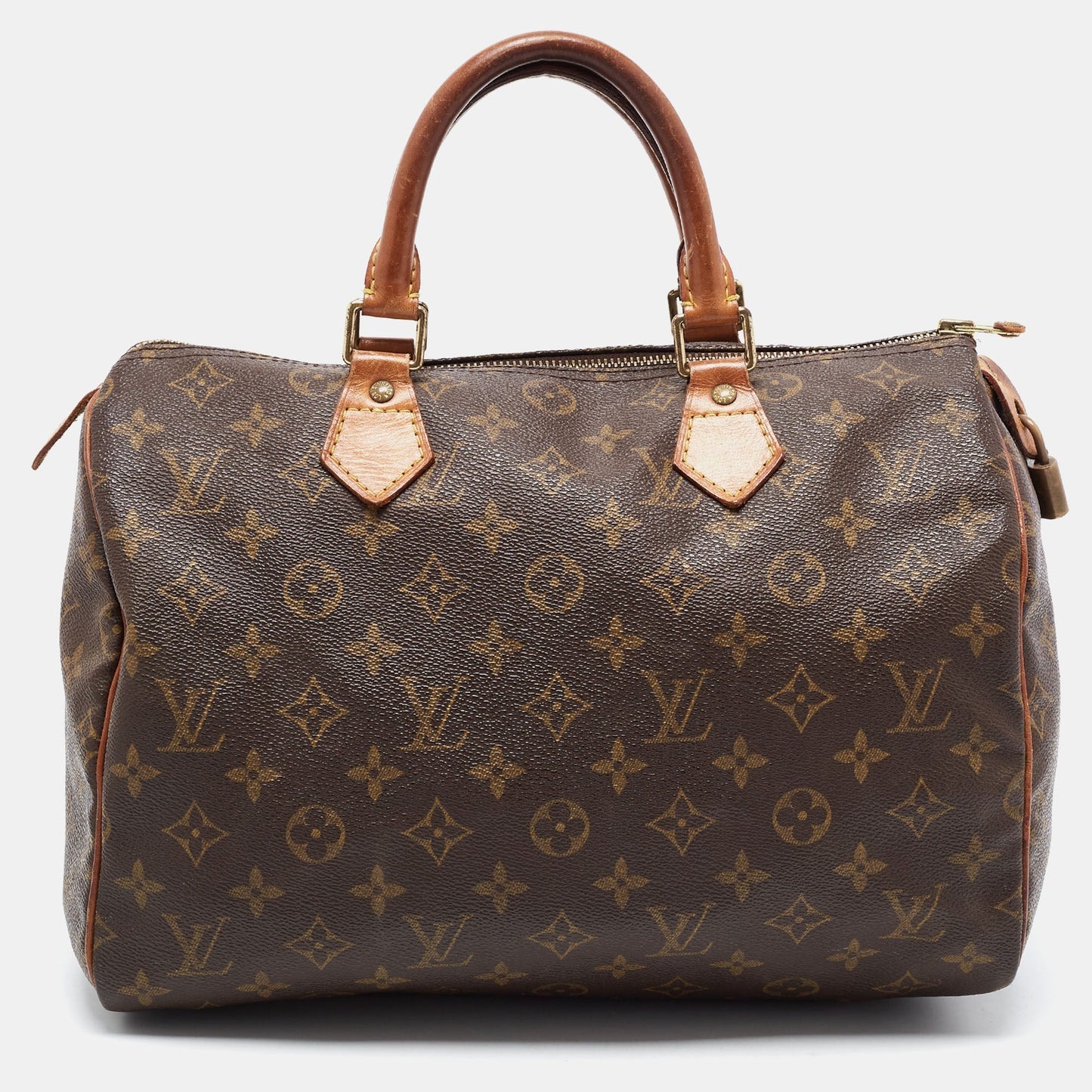 LOUIS VUITTON Brown Monogram Canvas Top Handle Bag
