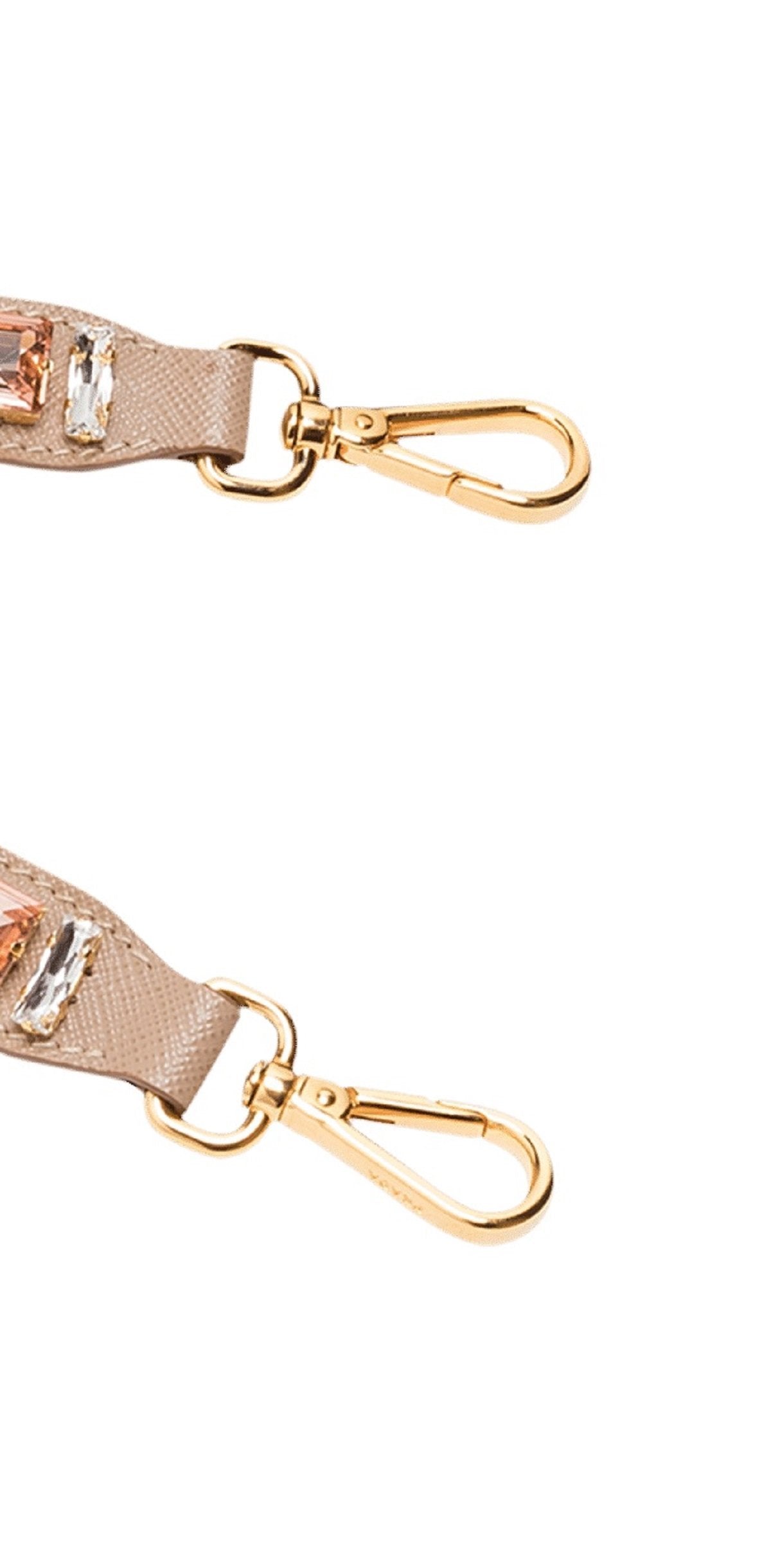 Prada Leather Saffiano Crystal Women's Blush Pink Strap Luxury Handbag