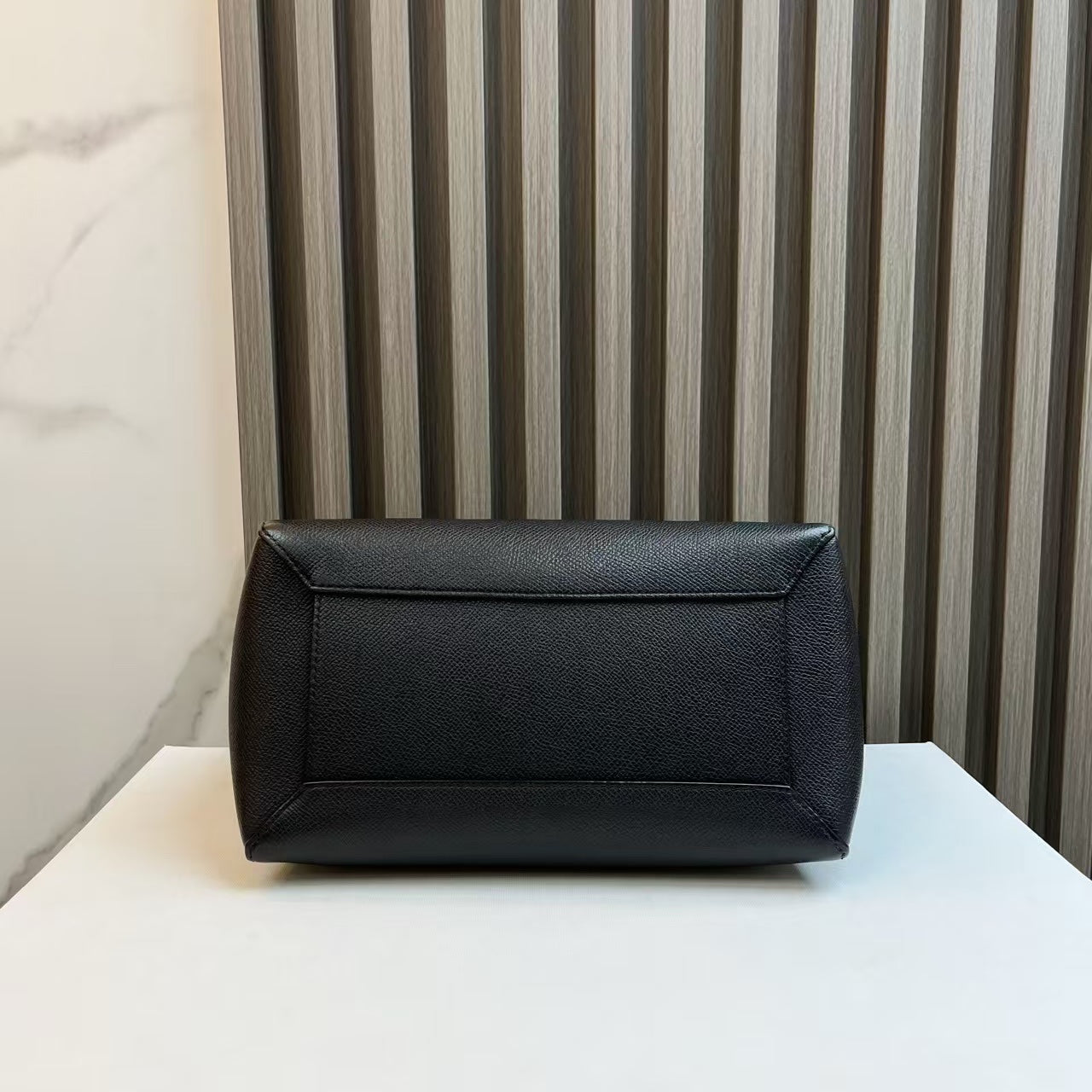 Luxury CELINE Belt Bag Black Leather Two-Way Satchel