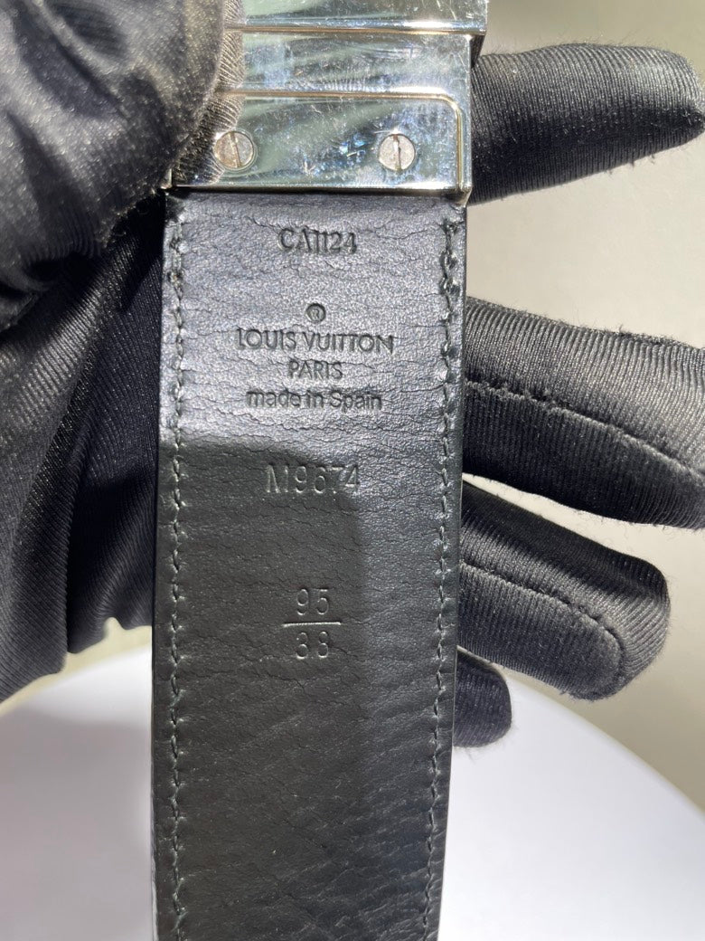 Louis Vuitton Damier Graphite Belt in Black Size 95