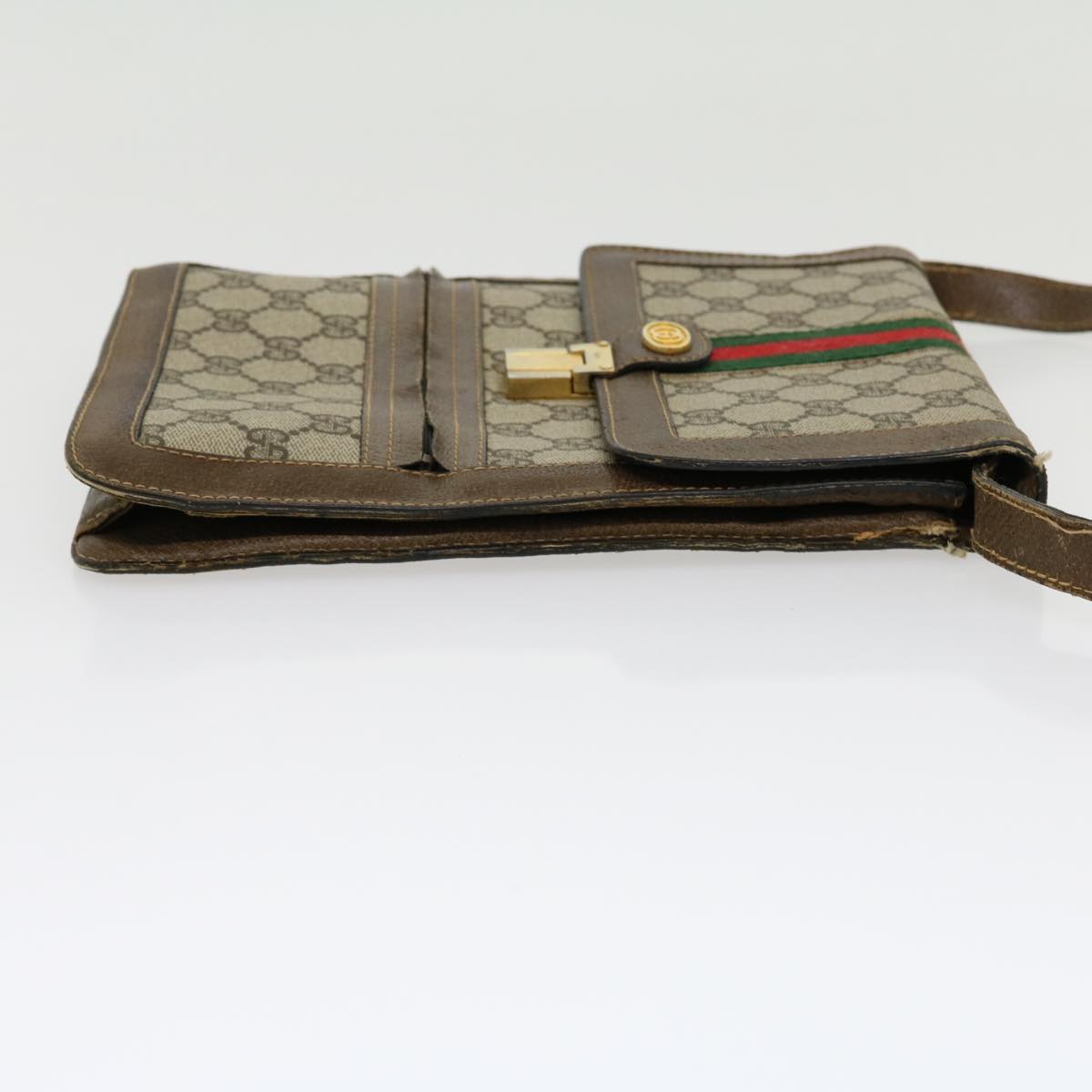Gucci Leather Canvas Shoulder Bag