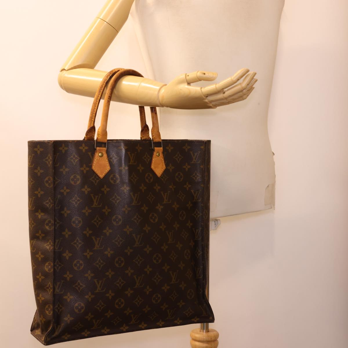LOUIS VUITTON Monogram Sac Plat Hand Bag M51140 LV rd4748