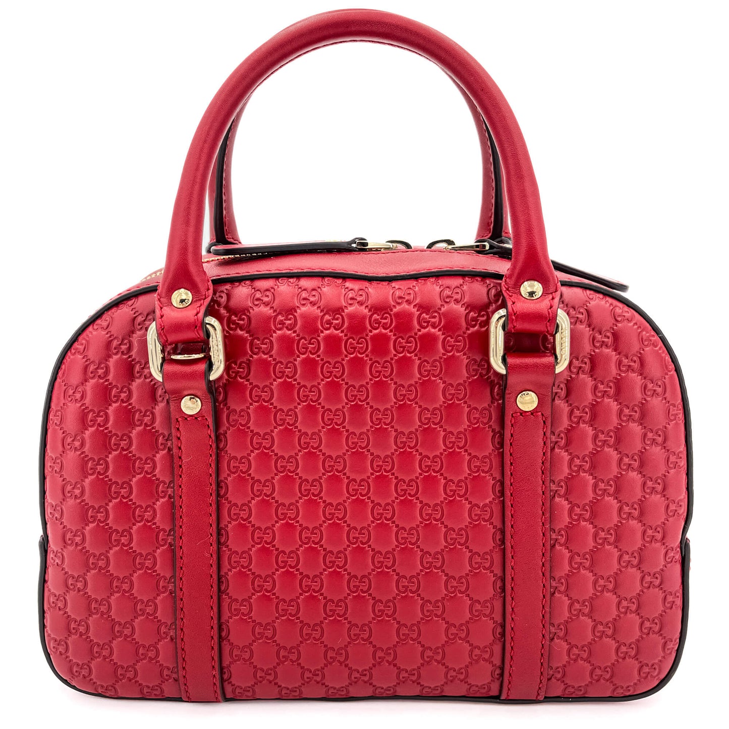 Gucci Guccissima Red Leather Handbag Style 1