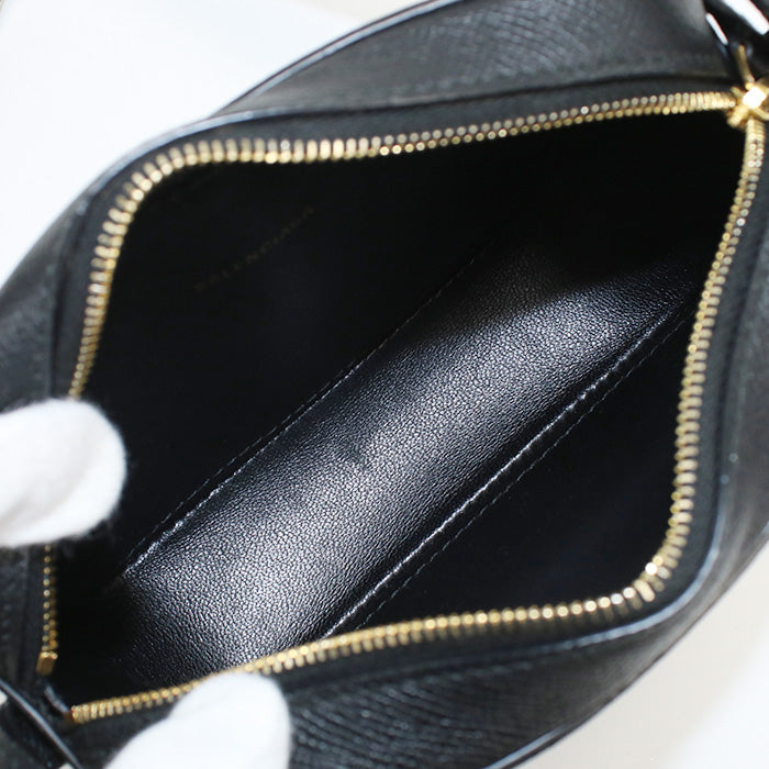 BALENCIAGA 558171 1000 Ville camera bag XS Diagonal ShoulderBag leather black