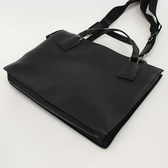 PRADA 2WAYTote Bag/hand bag leather Black mens
