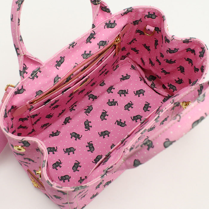 PRADA Tote Bag Canapa Tote Bag canvas pink Women