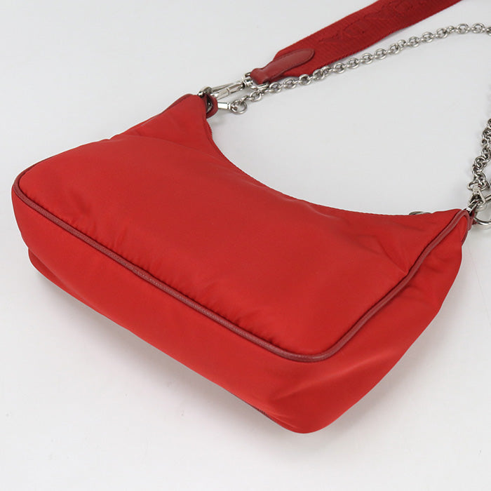 PRADA Shoulder Bag/recycled polyamide red Women