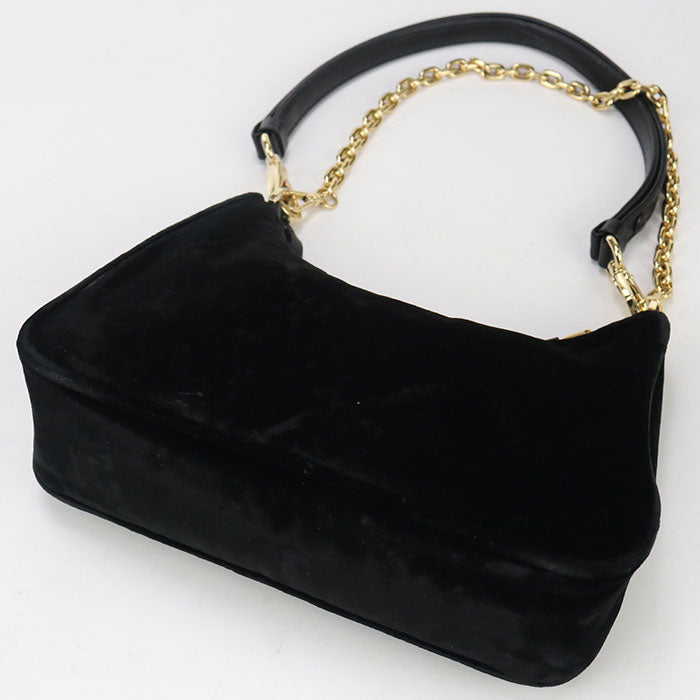 PRADA Velvet mini Re-Edition Shoulder Bag Viscose black Women