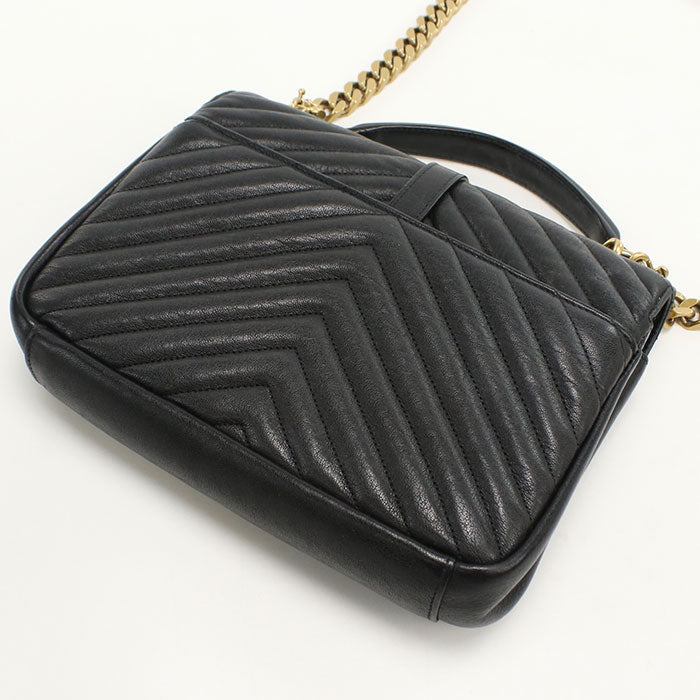 SAINT LAURENT 428056 bag college Handbag/Quilted leather black Women