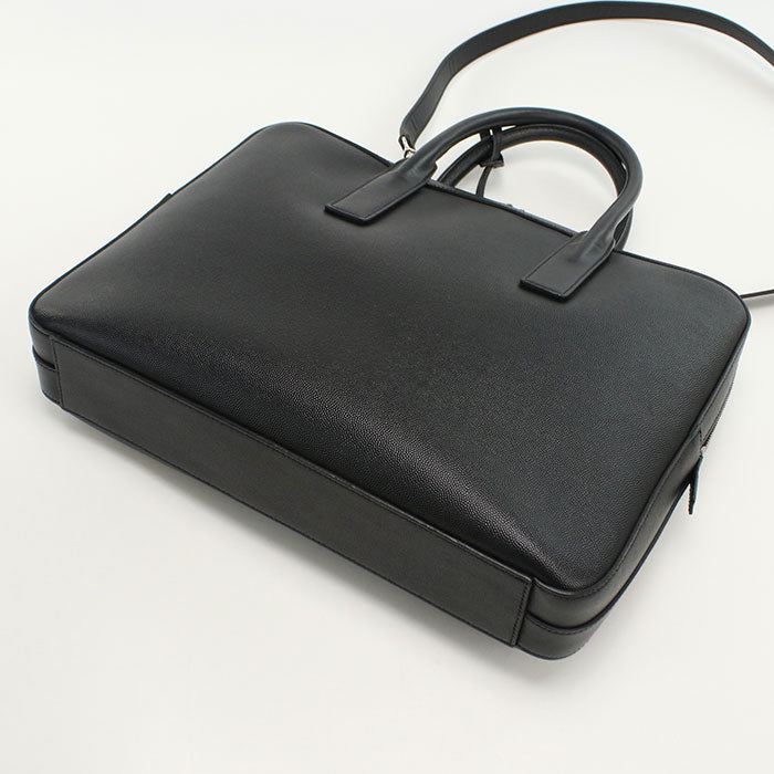 SAINT LAURENT 377865 Classic Museum business bag/Briefcase leather black mens