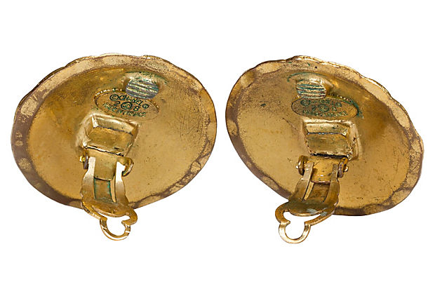 1980s Chanel Quilted Clip Earrings