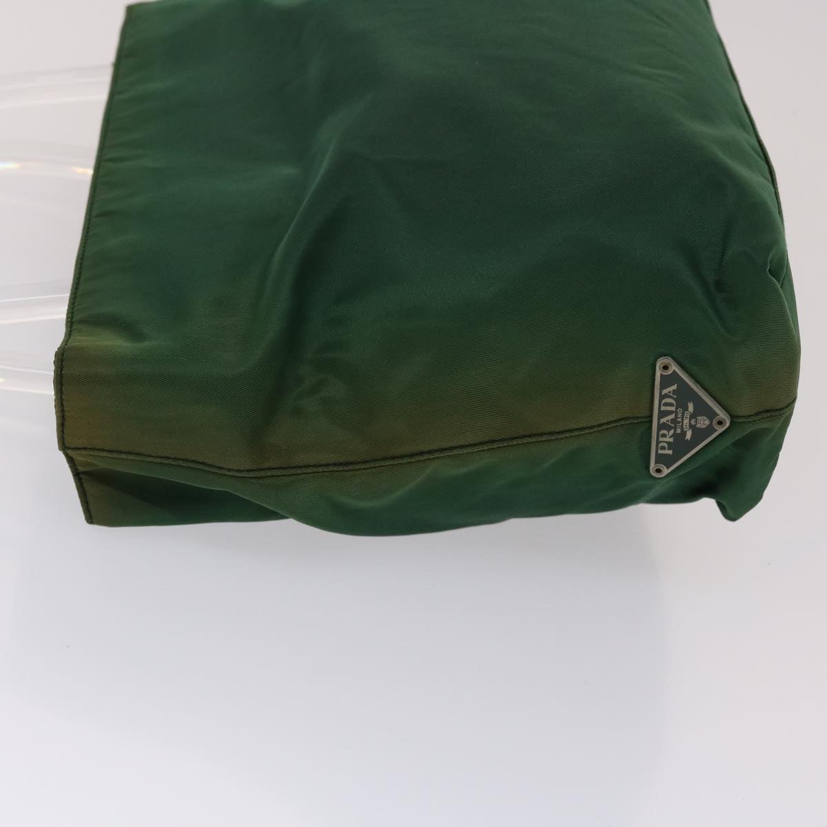 Prada Hand Bag Nylon Green