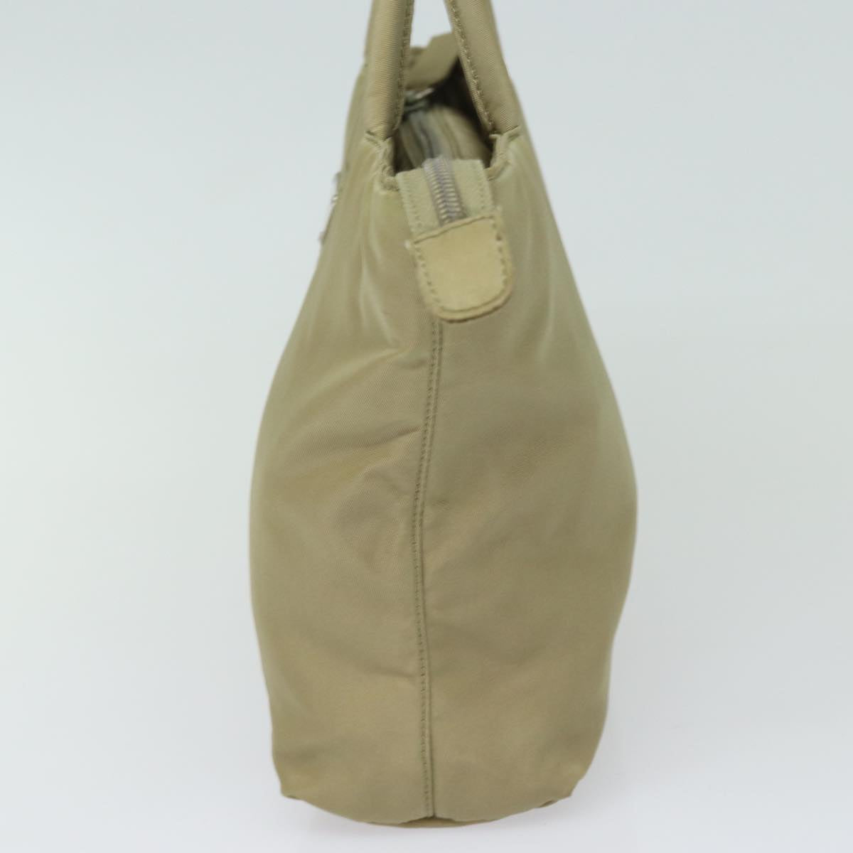 PRADA Hand Bag Nylon Beige Auth