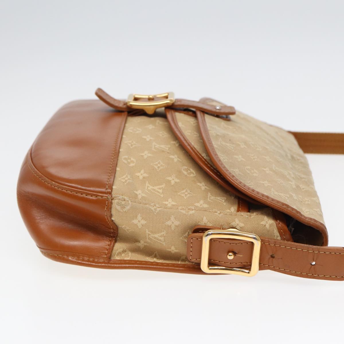 LOUIS VUITTON Monogram Mini Belanger Shoulder Bag Beige M92674 LV Auth yk13687