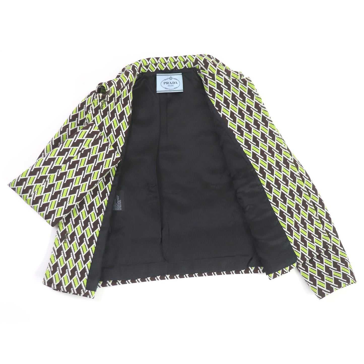 PRADA setup P567GI/P282BH Main: 100% polyester, Lining: 100% rayon Green Brown type Women 38