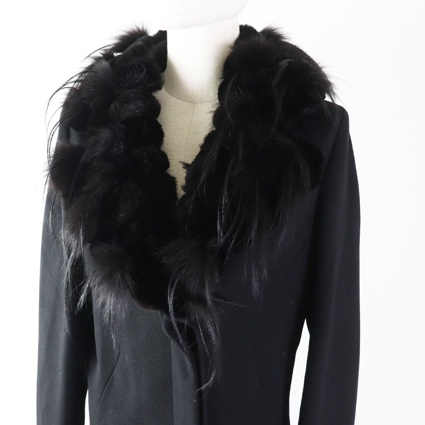 FENDI coat FF5183 Outer: 85% wool, Outer: 15% cashmere, Lining: 100% polyester black Women 42