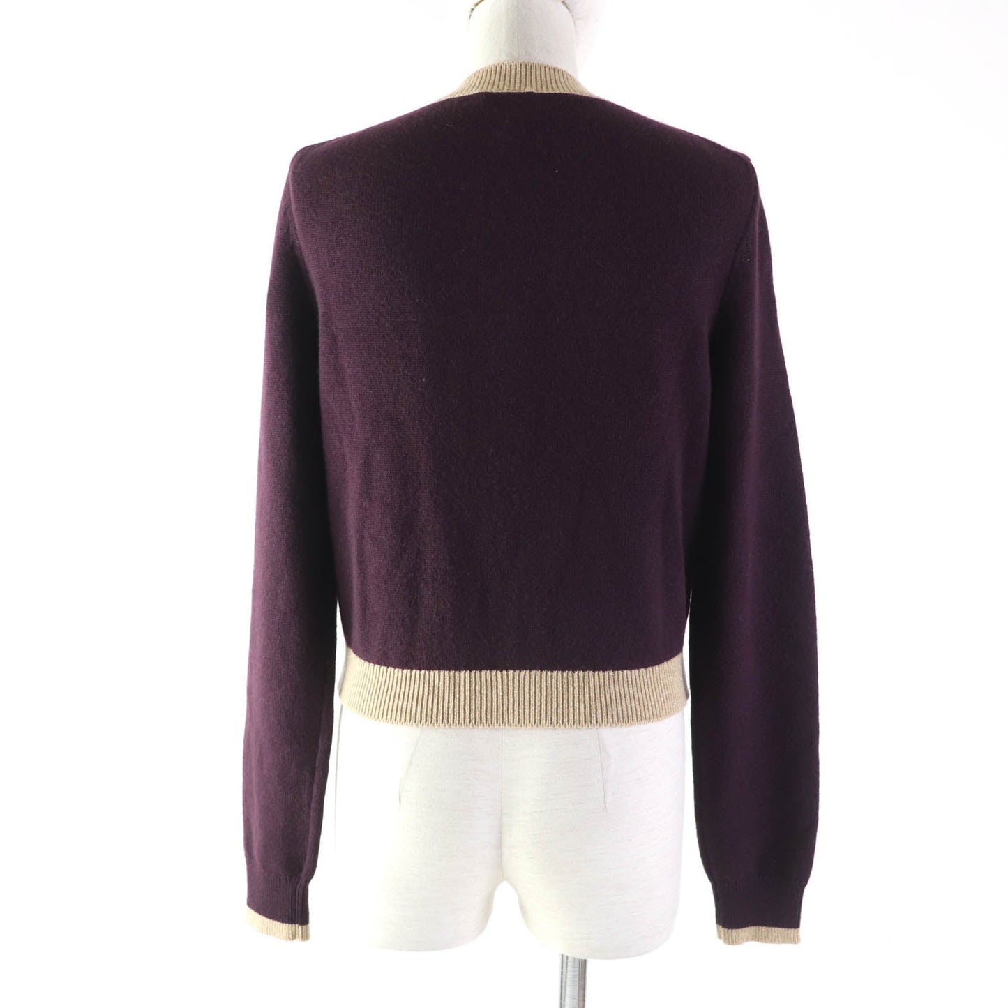 Chanel Cashmere Polyester Cardigan 38 Women Classic Flap Tote