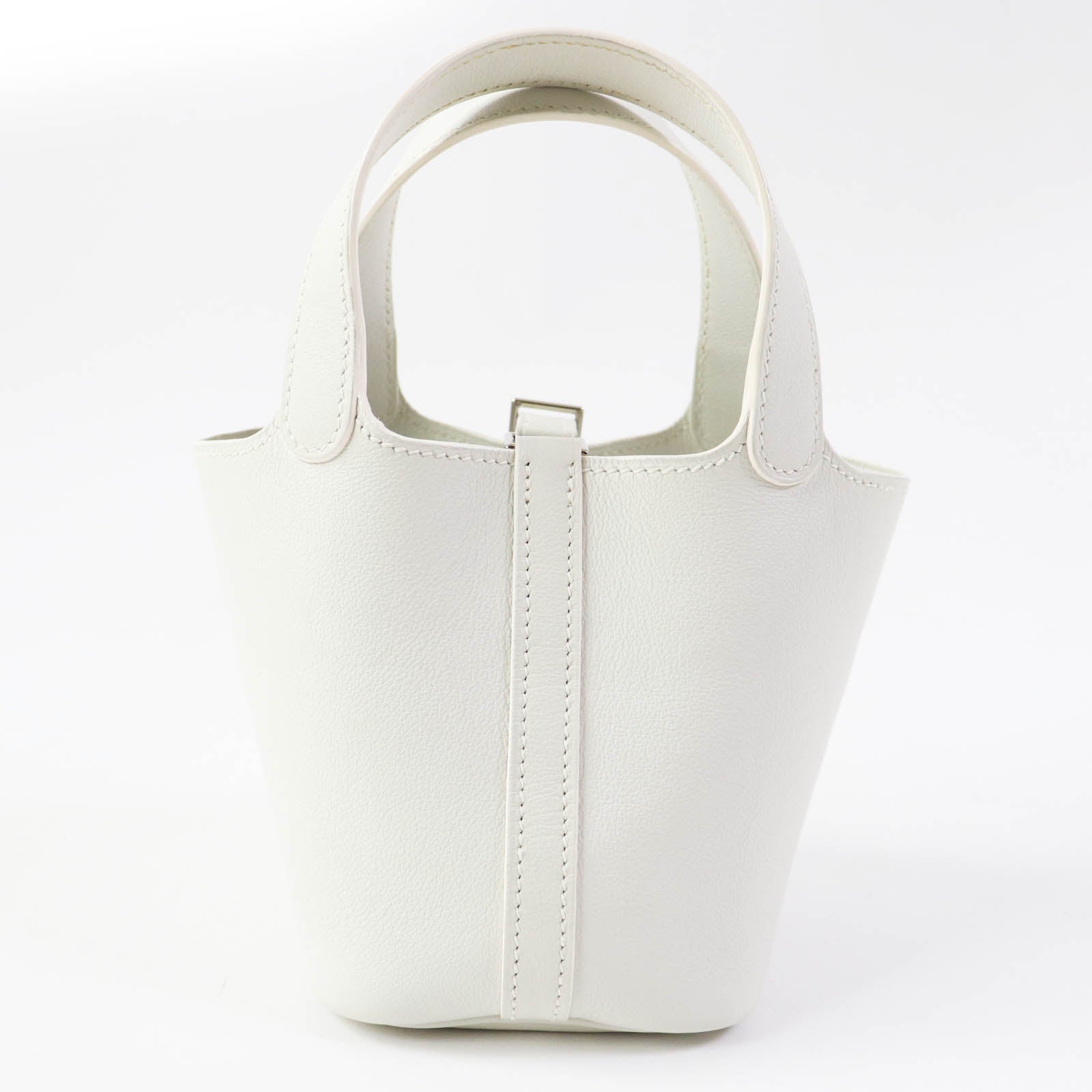 HERMES Handbag Swift, Palladium Metal white picotanlock micro Women
