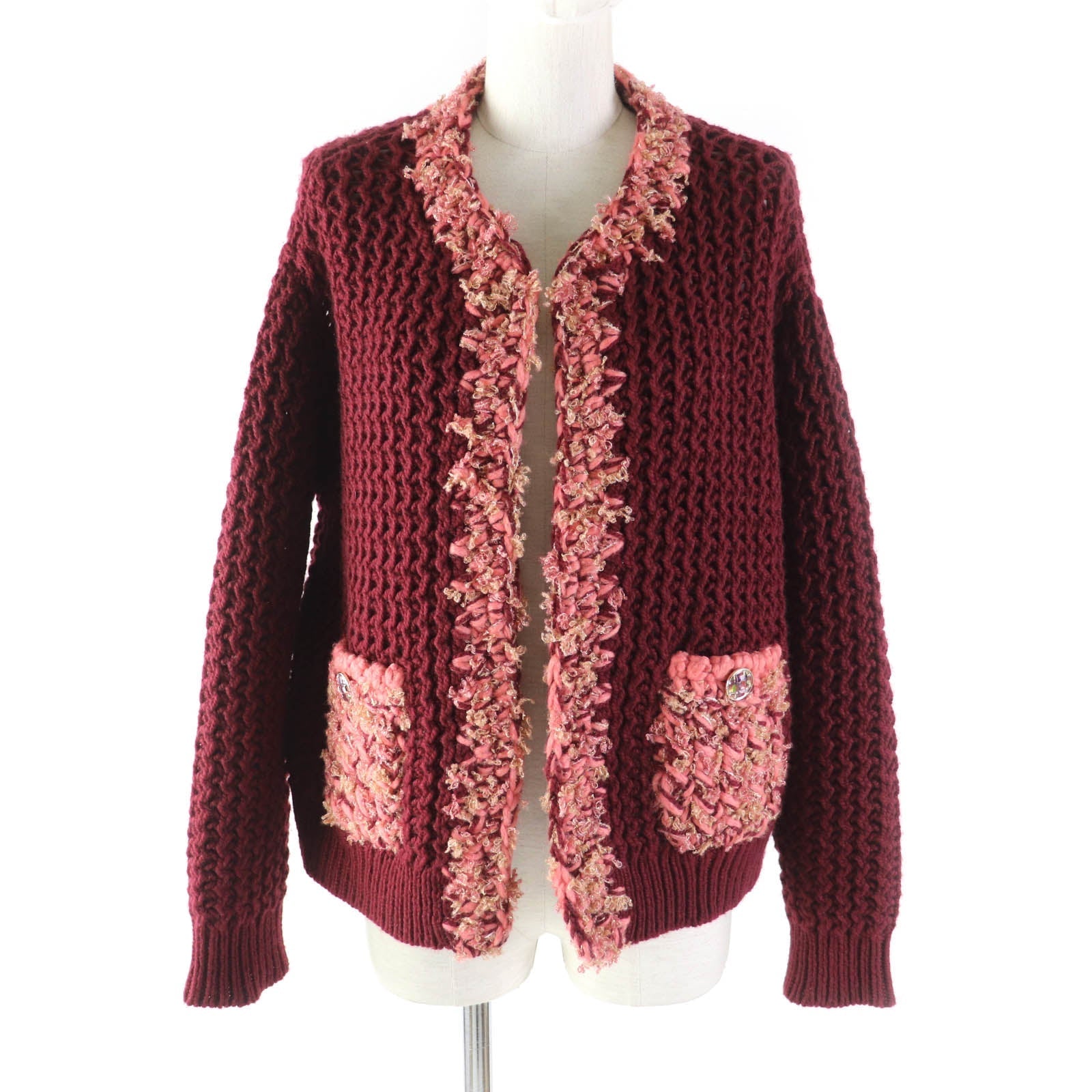 Chanel Cashmere Wool COCO Mark Knit Cardigan Classic Flap Tote