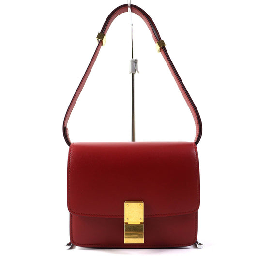 CELINE Shoulder Bag 189183DLS Main: Leather Red CLASSIC BOX Small Classic Box Small Women