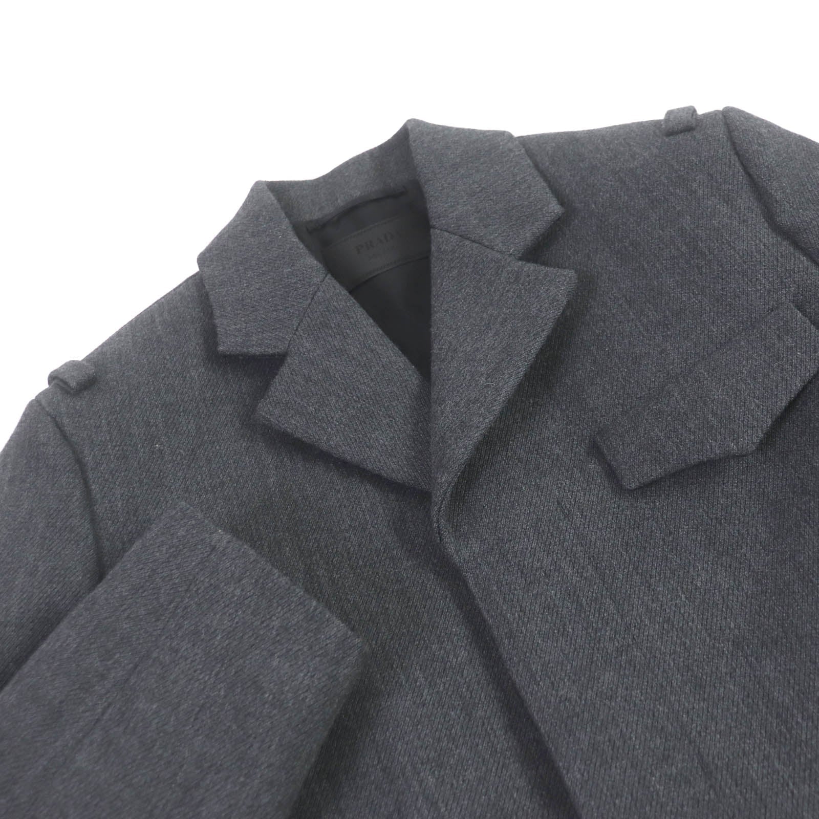 PRADA Blouson SGC362 Outer: 100% virgin wool, Lining: 100% rayon gray mens 48